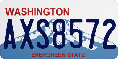 WA license plate AXS8572