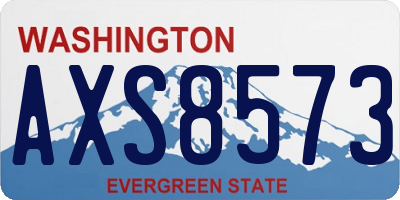 WA license plate AXS8573