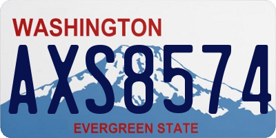 WA license plate AXS8574