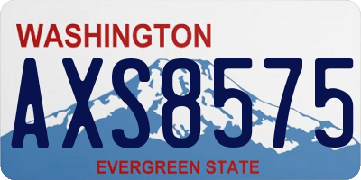 WA license plate AXS8575