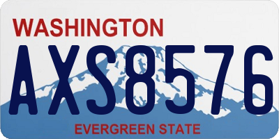 WA license plate AXS8576
