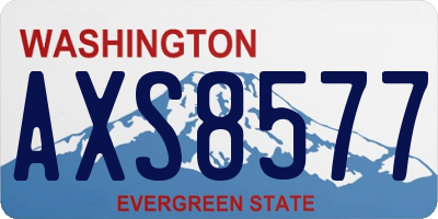 WA license plate AXS8577