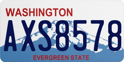 WA license plate AXS8578