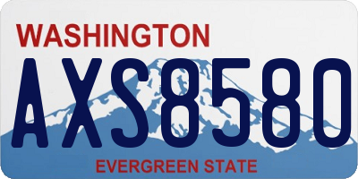 WA license plate AXS8580