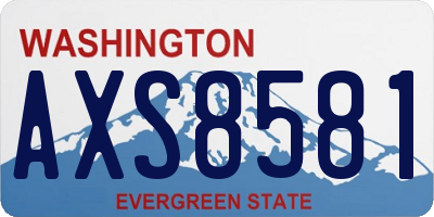 WA license plate AXS8581