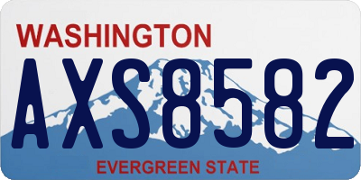 WA license plate AXS8582