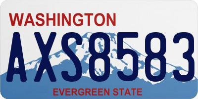 WA license plate AXS8583
