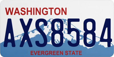 WA license plate AXS8584