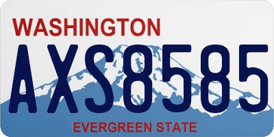 WA license plate AXS8585