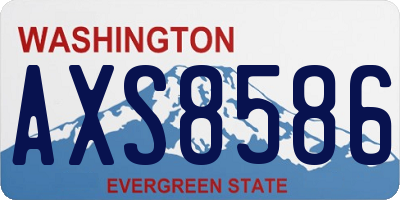 WA license plate AXS8586