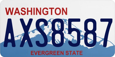 WA license plate AXS8587