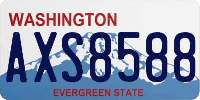 WA license plate AXS8588