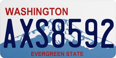 WA license plate AXS8592