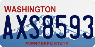 WA license plate AXS8593