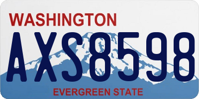 WA license plate AXS8598