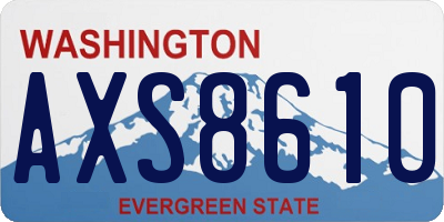 WA license plate AXS8610