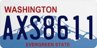 WA license plate AXS8611
