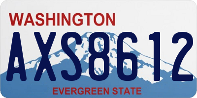 WA license plate AXS8612