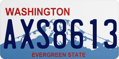 WA license plate AXS8613