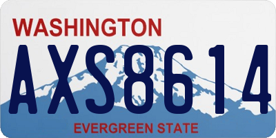 WA license plate AXS8614