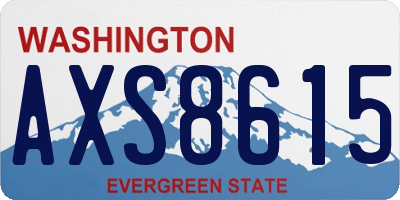 WA license plate AXS8615