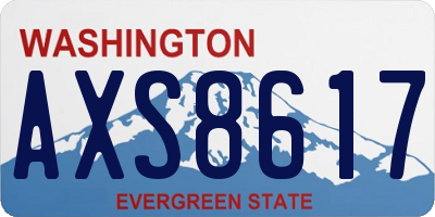 WA license plate AXS8617