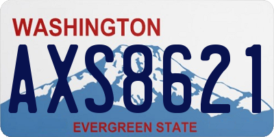 WA license plate AXS8621