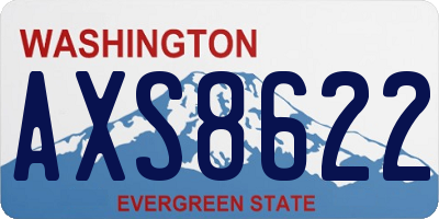 WA license plate AXS8622