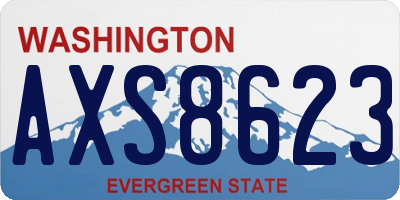 WA license plate AXS8623