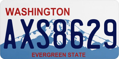 WA license plate AXS8629