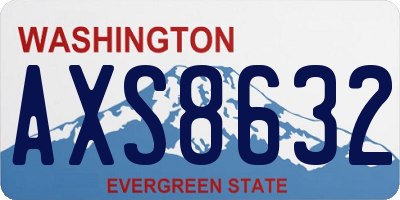 WA license plate AXS8632