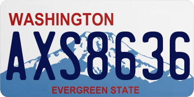 WA license plate AXS8636