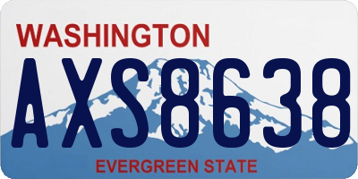 WA license plate AXS8638