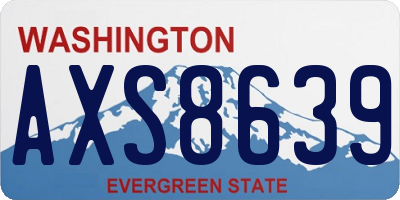 WA license plate AXS8639