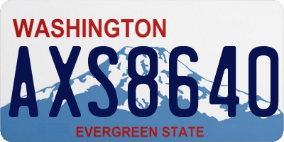 WA license plate AXS8640