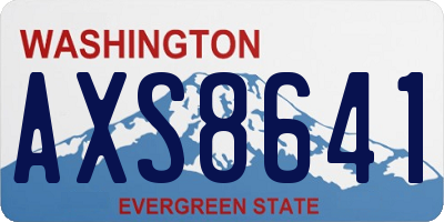 WA license plate AXS8641