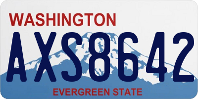 WA license plate AXS8642