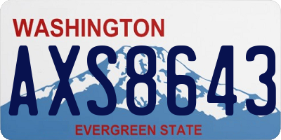 WA license plate AXS8643
