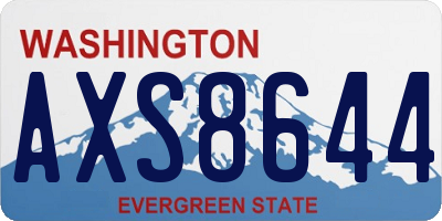 WA license plate AXS8644