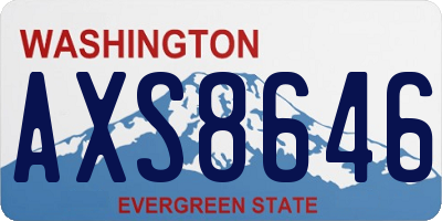 WA license plate AXS8646