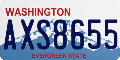 WA license plate AXS8655