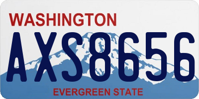 WA license plate AXS8656