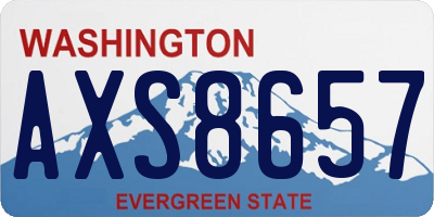 WA license plate AXS8657