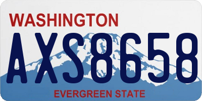 WA license plate AXS8658