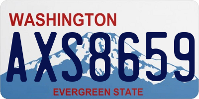 WA license plate AXS8659