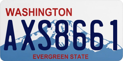 WA license plate AXS8661