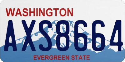 WA license plate AXS8664