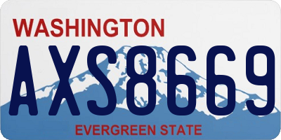 WA license plate AXS8669