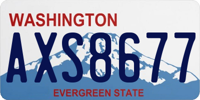 WA license plate AXS8677