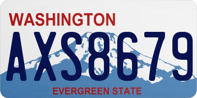 WA license plate AXS8679